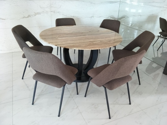 6 Seater Marble Dining Table 