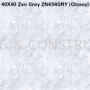 ZN434GRY (40X40cm) GLOSSY Floor Tiles Porcelain & Ceramic Tiles