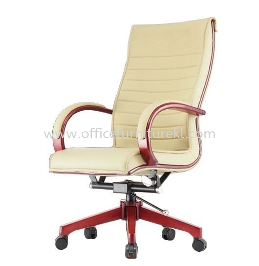 CANTARA 2A DIRECTOR HIGH BACK LEATHER OFFICE CHAIR - Year End Sale | Wooden Director Office Chair Mid Valley | Wooden Director Office Chair Kerinchi | Wooden Director Office Chair Pandan Jaya 