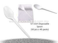 6.5 Plastic spoon 50pcs x 40pkt (2,000 pcs)