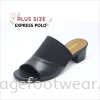 Express Polo Plus Size Ladies Sandal with 1.2 Inch Heel - SL- 9195- BLACK Colour Plus Size Shoes