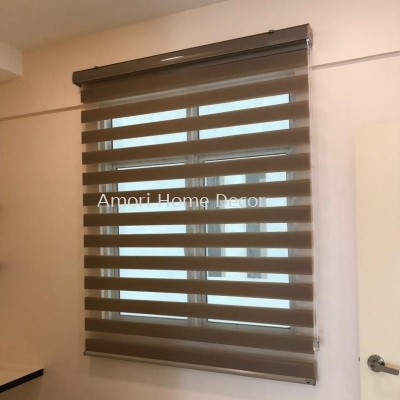 Dark Brown Zebra Blinds