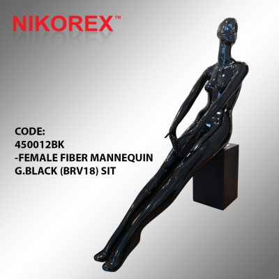 450012BK -FEMALE FIBER MANNEQUIN G.BLACK (BRV18) SIT