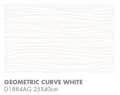 Bathroom GEOMETRIC CURVE  Geometric Curve White D1884AG