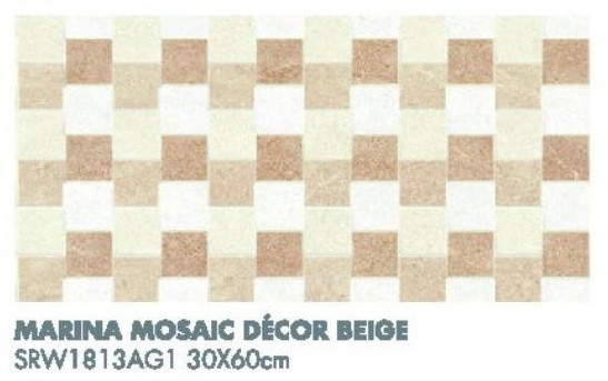 Marina Mosaic Decor Beige SRW1813AG1 Bathroom Tile Choose Sample / Pattern Chart