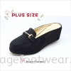 PlusSize Women 2.5 inch Wedges- PS-999(B)-13- BLACK Colour Plus Size Shoes