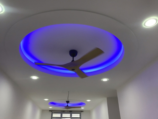 Color LED Effect Plaster Ceiling Design Reference