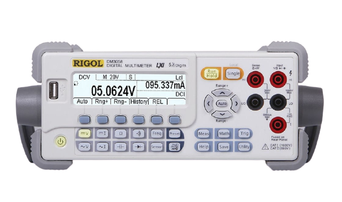 rigol dm3058e 5 1/2 digit low cost benchtop digital multimeter with usb and rs-232 only