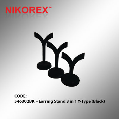 546302BK  - Earring Stand 3 in 1 Y-Type (Black)