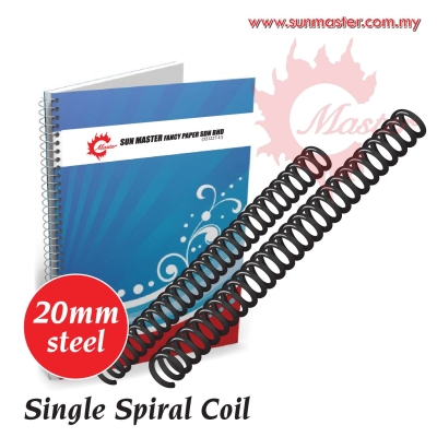 20mm Steel Spiral - Black (100s)