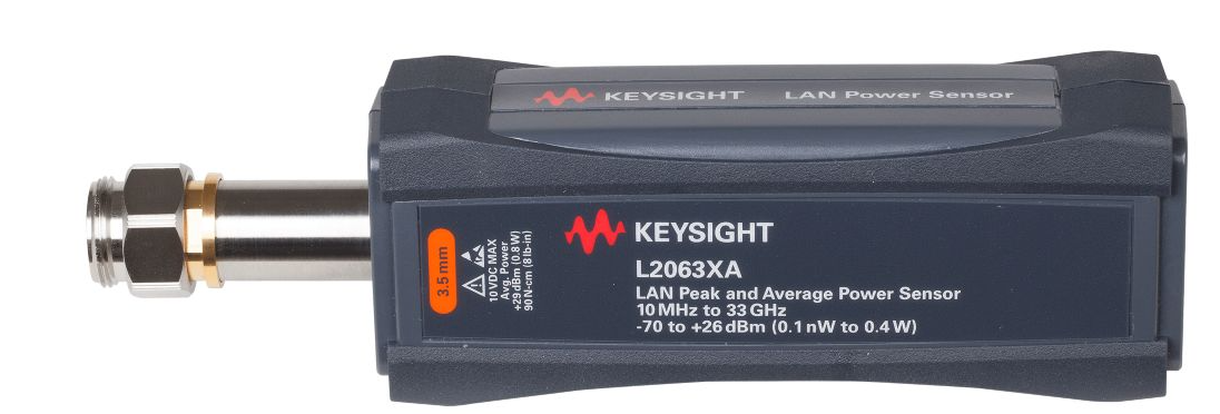 KEYSIGHT L2063XA 10MHz to 33GHz LAN Wide Dynamic Range Average & Peak Power Sensor