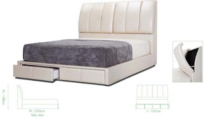 Bed Model : GB189 Tindra Bed Model Bed & Bedframe Choose Sample / Pattern Chart