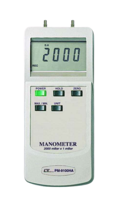 LUTRON PM-9100HA Manometer, 2000 mbar, differential input