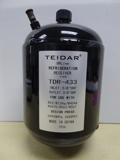 TEIDAR VERTICAL LIQUID RECEIVER (R22,R134A,R404,R407C,R502,R507) (500PSI)