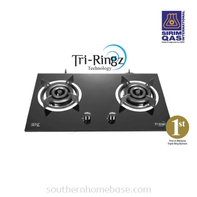 SENZ TRI-RINGZ TWIN BURNER GAS HOB / STOVE SZ-GS388