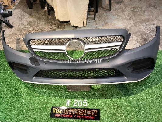 w205 c43 amg front bumper part fit for mercedes benz w205 c class replace upgrade performance look pp material brand new set