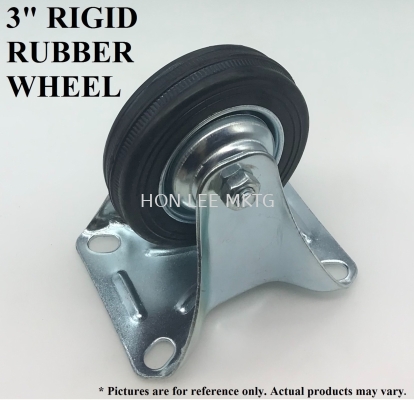 RIGID RUBBER WHEEL 3" 