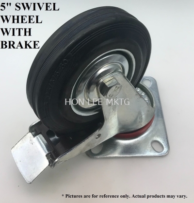 SWIVEL WHEEL WITH BRAKE 5" 