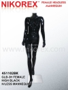 451102BK - FEMALE FIBER HEADLESS MANNEQUIN G.BLACK (GLB-3H) Female Headless Mannequin MANNEQUINS