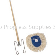 U110 Wedge Mop Handle and Frame, Wood Handle with Metal Frame