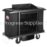 FG618900BLA Executive Full Size Housekeeping Cart - Traditional