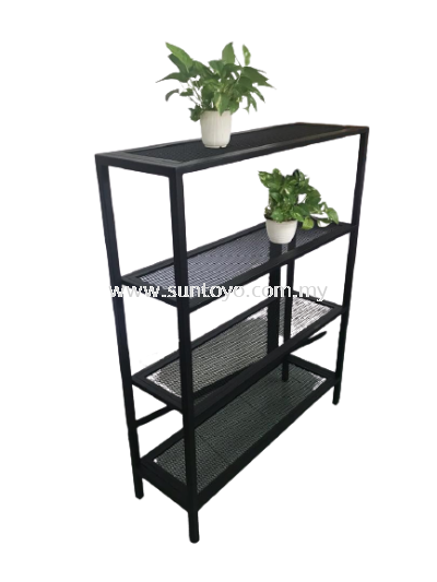 Oppa Rectangular Stand with Diamond Netting Shelf