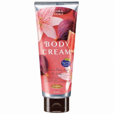 Kracie Aroma Resort Body Cream 170g-Renew Time Fig Lily