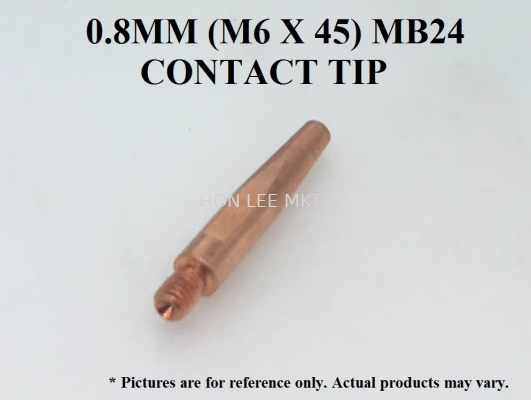 CONTACT TIP MB24 (M6 X 45) 0.8MM