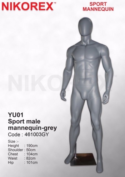 461003GY - MALE SPORT/M (EGG FACE) MATTE GREY (YU01)