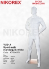 461004WH - MALE SPORT/M (EGG FACE) MATTE WHITE (YU01A) Sport Mannequin MANNEQUINS