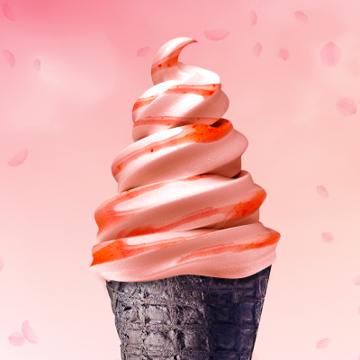 Sakura Peach Ice Cream