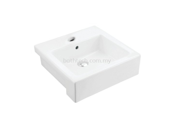 Trezzo 480 Semi-Recessed Basin-1TH