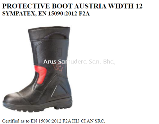 ROSENBAUER PROTECTIVE BOOT AUSTRIA W10, SYMPATEX, EN 15090:2012 F2A