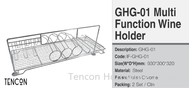 GHG-01 Multi Function Wine Holder GHG-01 Multi function Wine Holder BOTTLE RACK TENCON Kitchen Cabinet