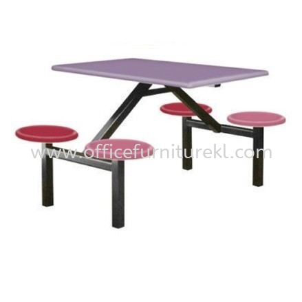 4 TEMPAT DUDUK BANGKU BULAT - canteen table set/ fibreglass table oasis damansra | canteen table klang | canteen table pandan indah