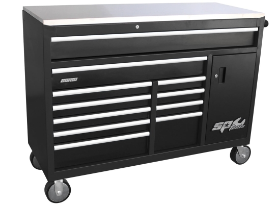 SP TOOLS SUMO SERIES ROLLER CABINET WITH POWER TOOL CUPBOARD AND BUILT-IN POWER BOARD SP40095