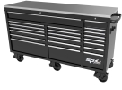 SP TOOLS 73" USA SUMO SERIES WIDE ROLLER CABINET - 21 DRAWER - BLACK/CHROME SP44825 USA Sumo Series Storage Solution