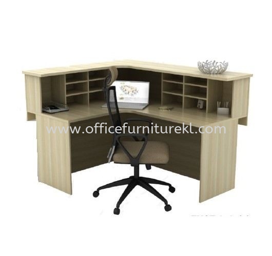 MUPHI MEJA PEJABAT KAUNTER TETAMU - reception counter office table setia avenue | reception counter office table bandar bukit raja | reception counter office table klcc