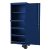 SP TOOLS 27" USA SUMO SERIES SIDE CABINET - 4 ROLLER SHELVES & 1 FIXED SHELF - BLUE/BLACK SP44880BL USA Sumo Series Storage Solution