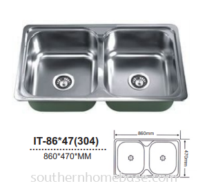 ITTO 2 BOWL KITCHEN SINK IT-86*47(304)