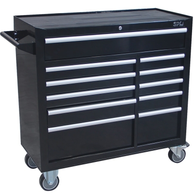 SP TOOLS CUSTOM SERIES ROLLER CABINET - 11 DRAWER - BLACK SP40106