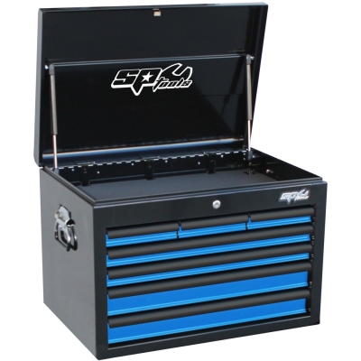 SP TOOLS CUSTOM SERIES TOOL BOX - 7 DRAWER - DEEP - BLUE/BLACK SP40102BL