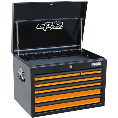 SP TOOLS CUSTOM SERIES TOOL BOX - 7 DRAWER - DEEP - ORANGE/BLACK SP40102OR