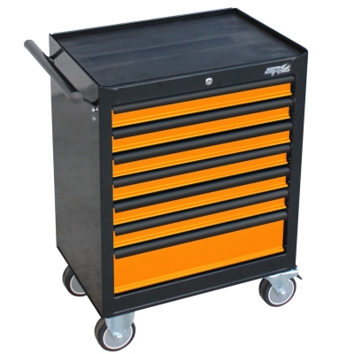 SP TOOLS CUSTOM SERIES ROLLER CABINET - 7 DRAWER - ORANGE/BLACK SP40104OR