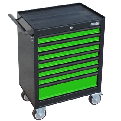 SP TOOLS CUSTOM SERIES ROLLER CABINET - 7 DRAWER - GREEN/BLACK SP40104G