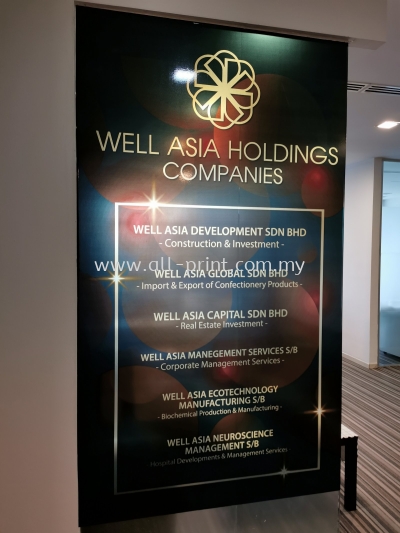 Well Asia Holdings Companies  - Glass sticker