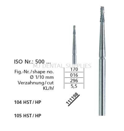 SURGICAL BUR, TAPER FISSURE HP 51.5MM (SIZE 016) #111198