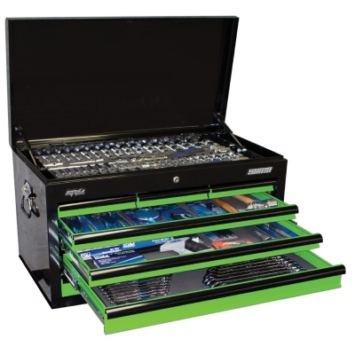 SP TOOLS SUMO CUSTOM SERIES TOOL KIT - 406PC - METRIC/SAE - BLACK/GREEN SP50172