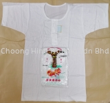 PAGODA WHITE T.SHIRT (BUTTON) 6 IN 1 - SIZE 36