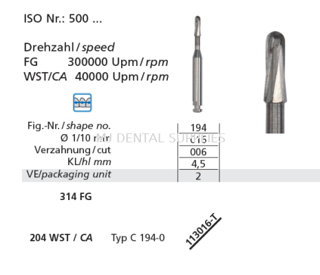 ORTHODONTIC CARBIDE BUR